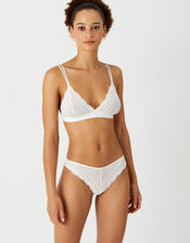 Geometric Lace Bralette, Cream (CREAM), large