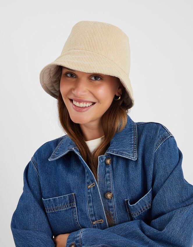 Reversible Cord Bucket Hat, , large