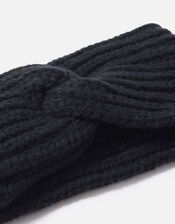 Soft Knit Bando Headband, Black (BLACK), large