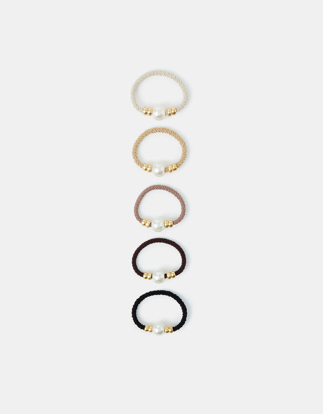 5-Pack Pearl Cord Hair Bands, , large
