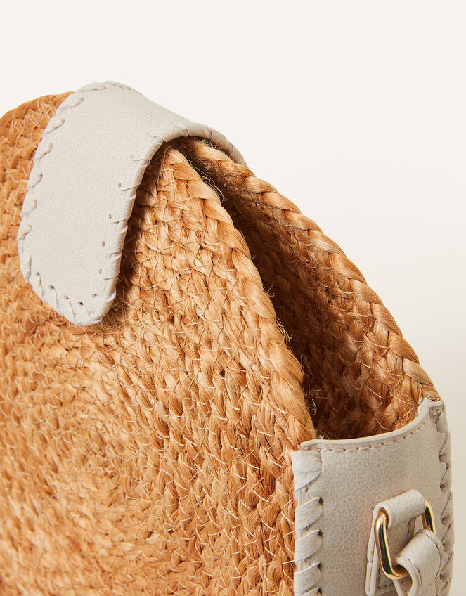 Circle Jute Cross-Body Bag, , large