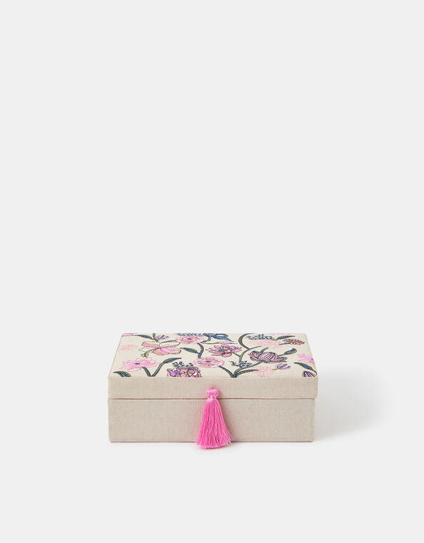 Jasmine Embroidered Jewellery Box, , large