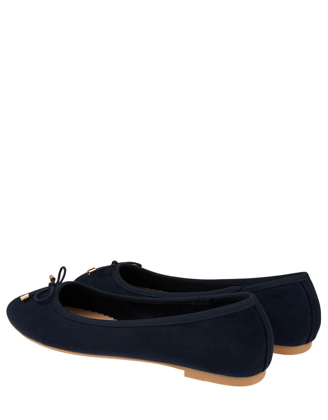 Sophia Bow Ballerina Flats, Blue (NAVY), large