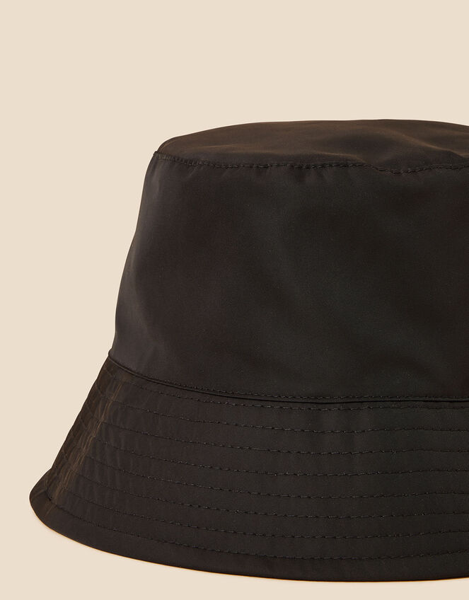 Nylon Bucket Hat, Black (BLACK), large