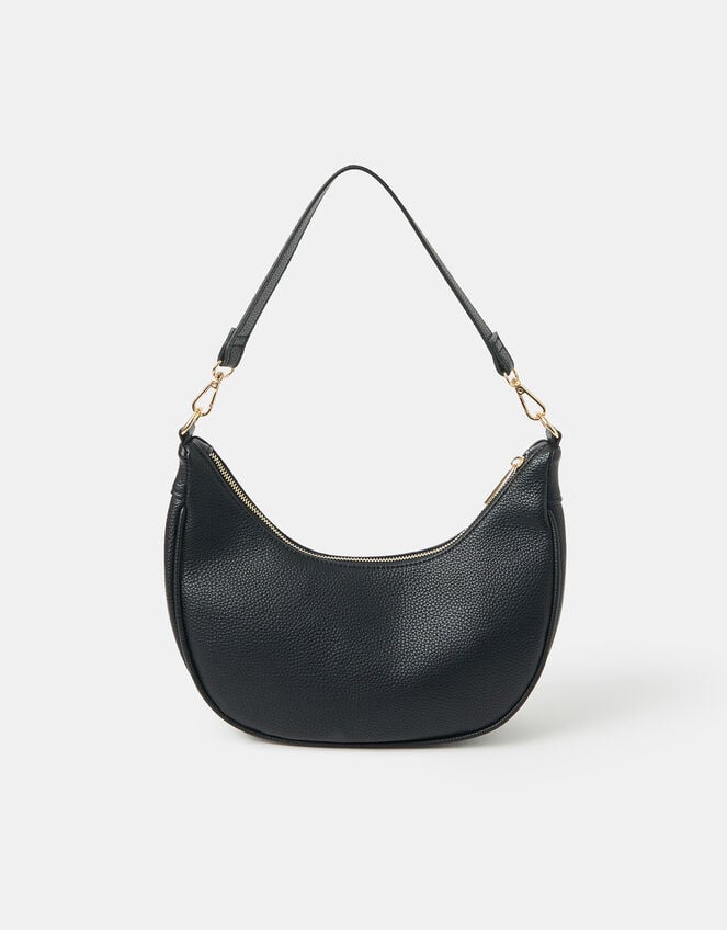 Crescent Shoulder Bag, Black (BLACK), large