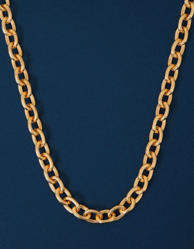14ct Gold-Plated Chunky Curb Chain, , large