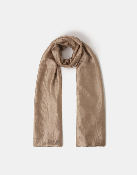 Lightweight Shimmer Scarf, Natural (CHAMPAGNE), large