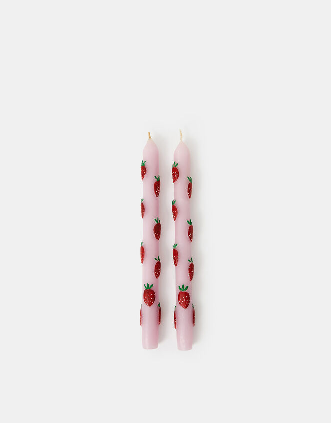 2-Pack Talking Tables Strawberry Taper Candles, , large