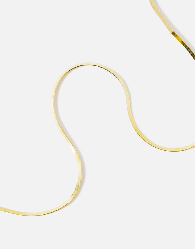 Gold Vermeil Omega Chain Necklace, , large