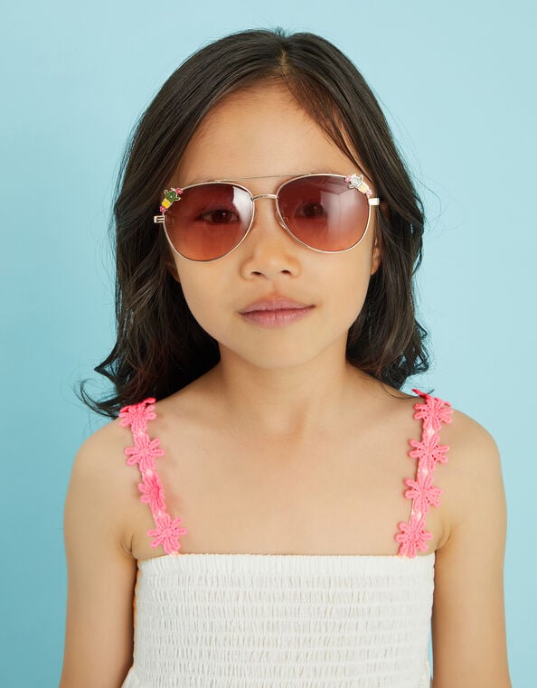 Girls Cactus Aviator Sunglasses, , large
