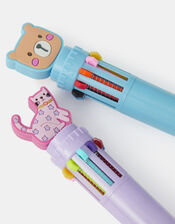 2-Pack Girls Mini Cat & Dog Multi Colour Pens, , large