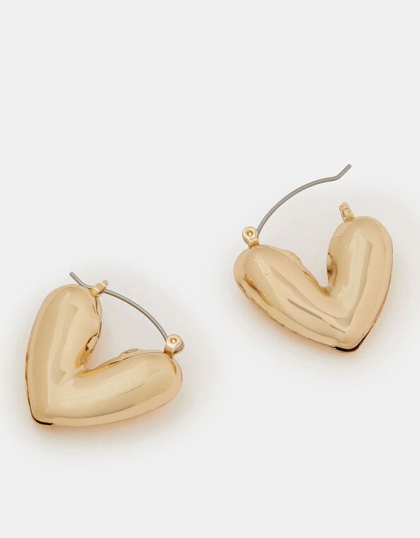 Bubble Heart Hoop Earrings, , large