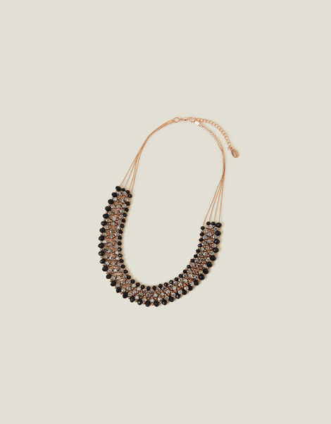 Sparkly Multirow Collar Necklace, , large