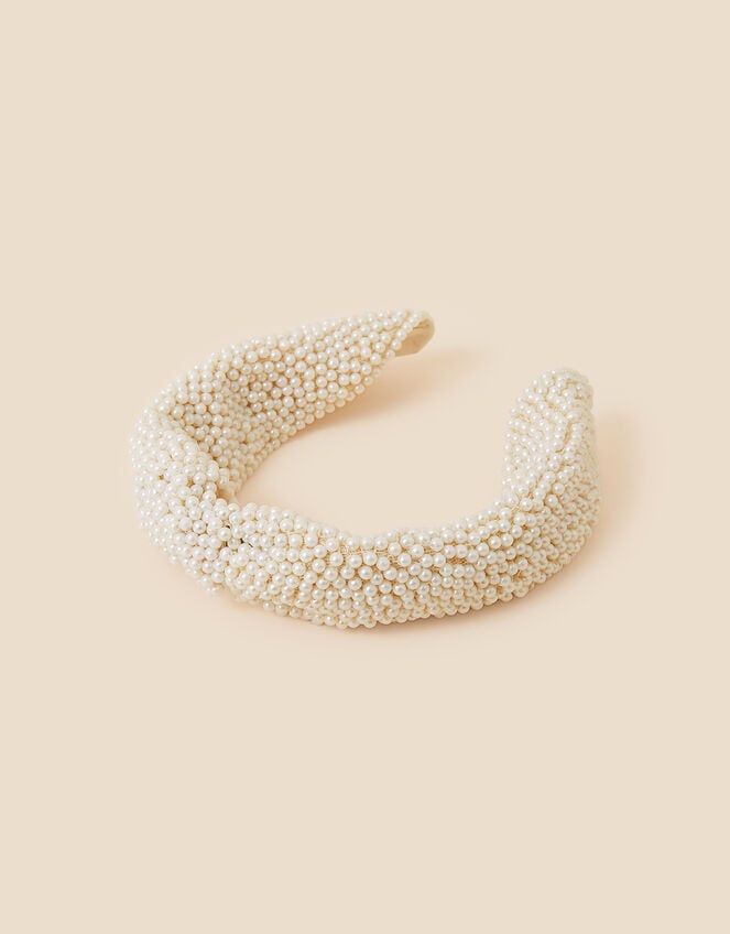 Pearl Cloud Beaded Headband, , large