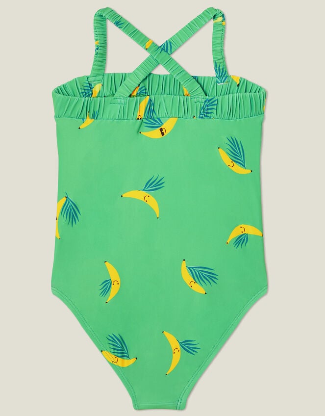 Banana Print Swimsuit, Green (GREEN), large
