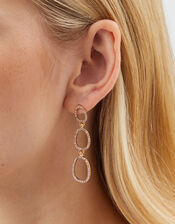 Cut Out Triple Drop Earrings, , large