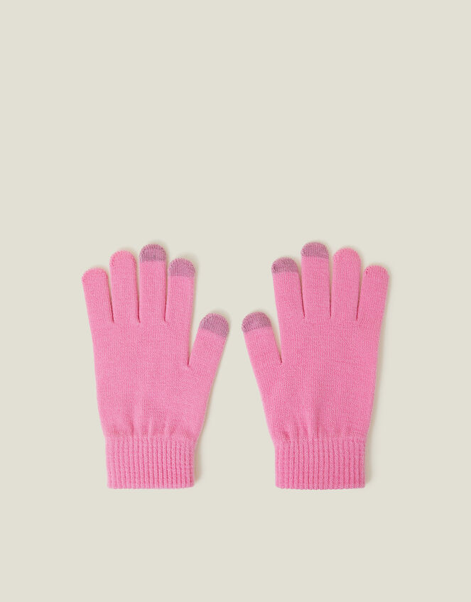 Super-Stretchy Touchscreen Gloves, Pink (PINK), large