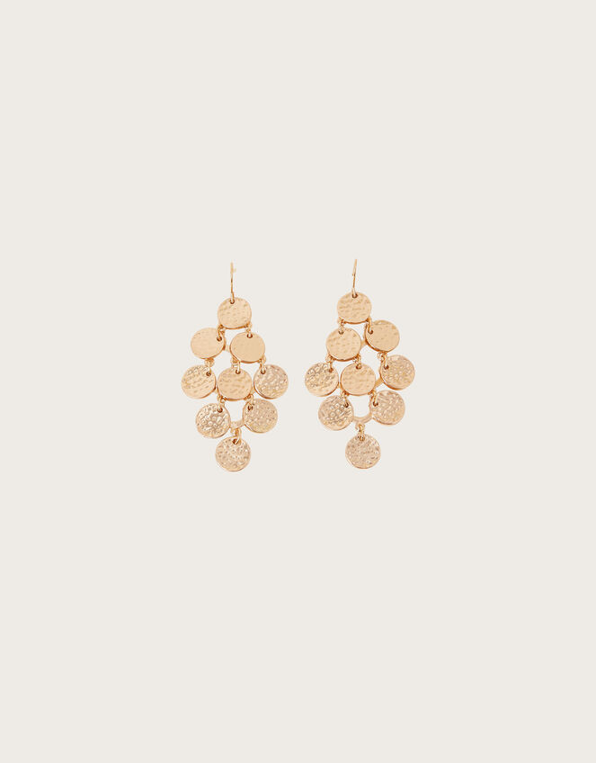 Textured Disc Statement Earrings, , large