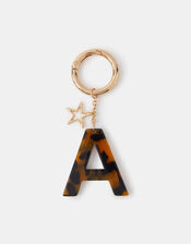 Tort Initial Bag Charm, Brown (TORT), large