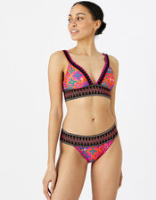 Heatwave Tile Elasticated Bikini Briefs, Multi (BRIGHTS-MULTI), large