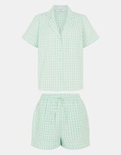 Gingham Short Pyjamas Set, Green (GREEN), large