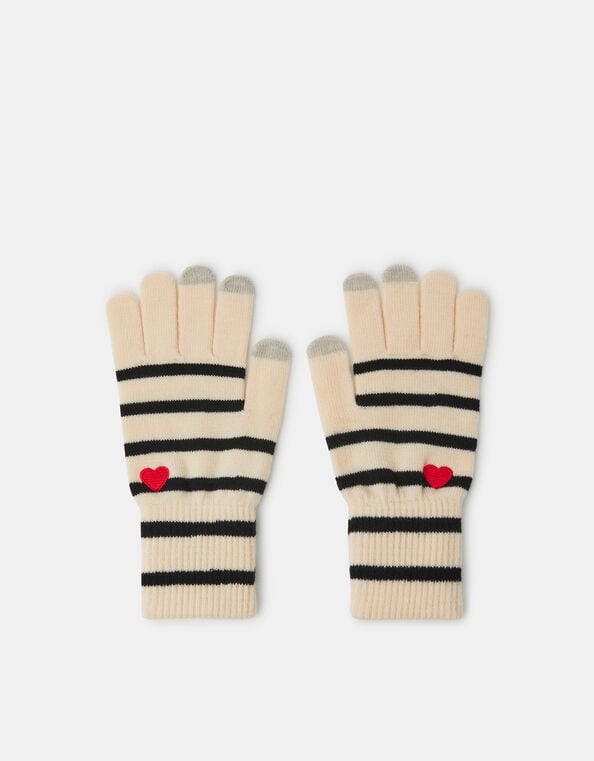 Heart Stripe Touch Screen Gloves, , large