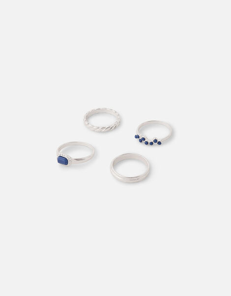 Stacking Rings 4 Pack Blue, Blue (BLUE), large