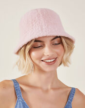 Fluffy Bucket Hat, Pink (PALE PINK), large