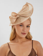 Teardrop Bow Fascinator, Natural (CHAMPAGNE), large