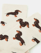 Sausage Dog Print Socks, , large