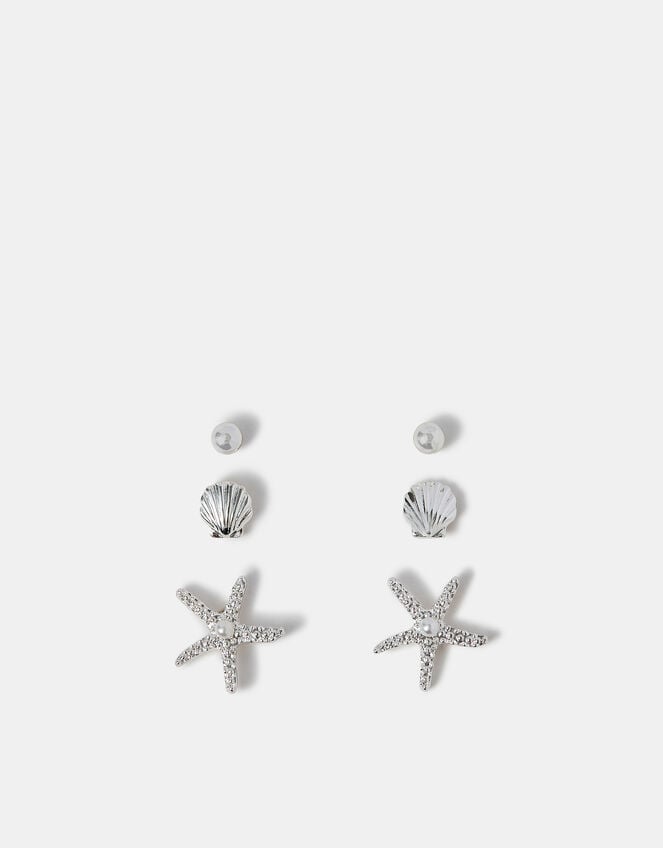 3-Pack Starfish Stud Earrings, , large