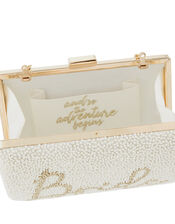 Brided Beaded Hardcase Clutch Bag, , large