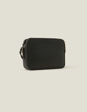 Suedette Classic Crossbody Bag, Black (BLACK), large