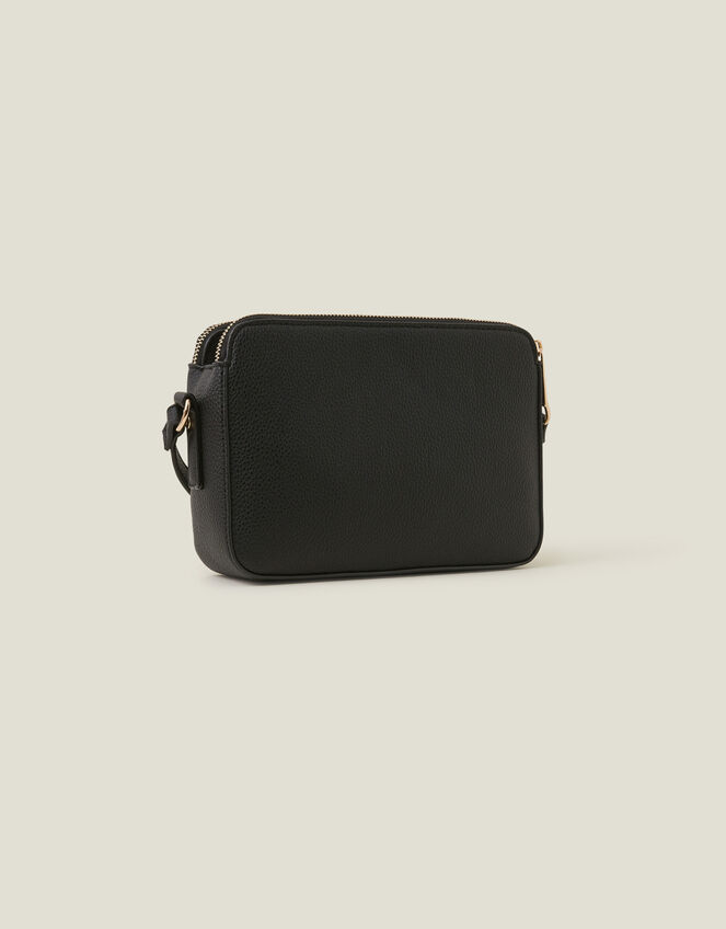 Suedette Classic Crossbody Bag, Black (BLACK), large