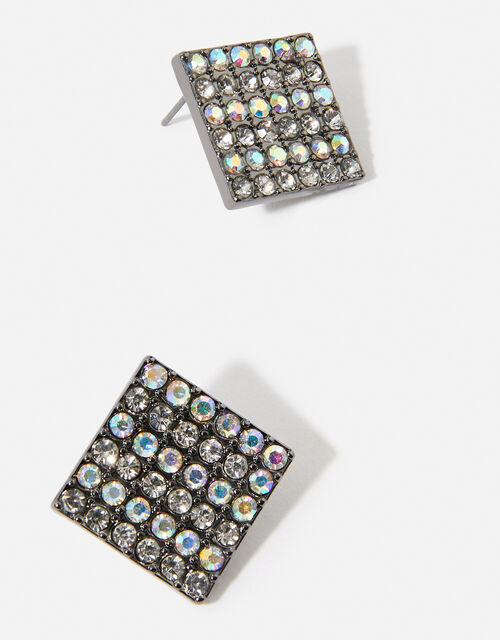 Statement Square Stud Earrings, , large
