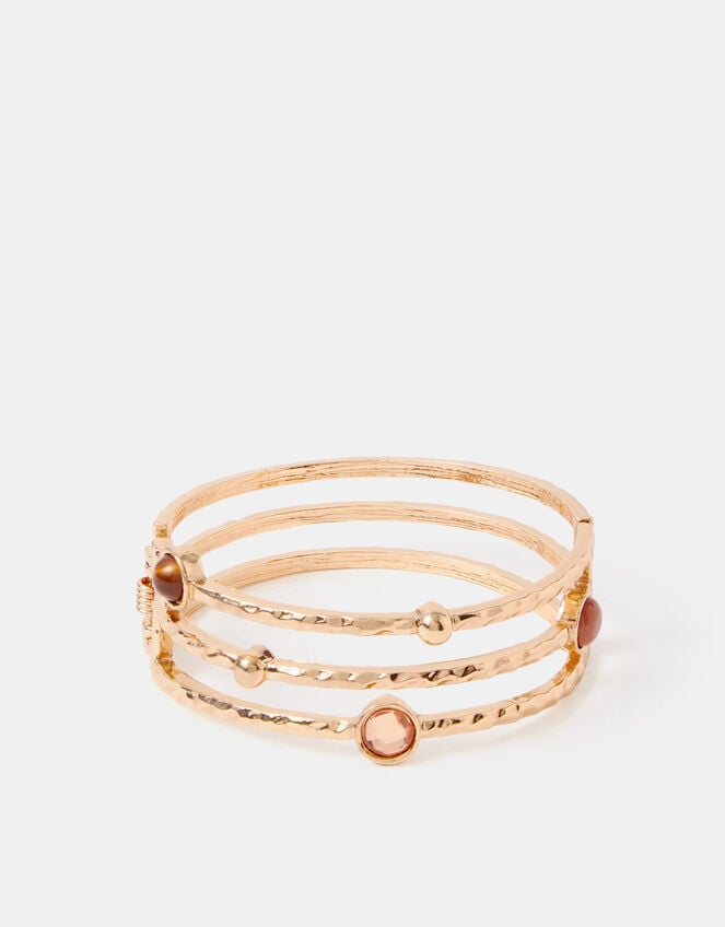Gemstone Molten Bangle, , large