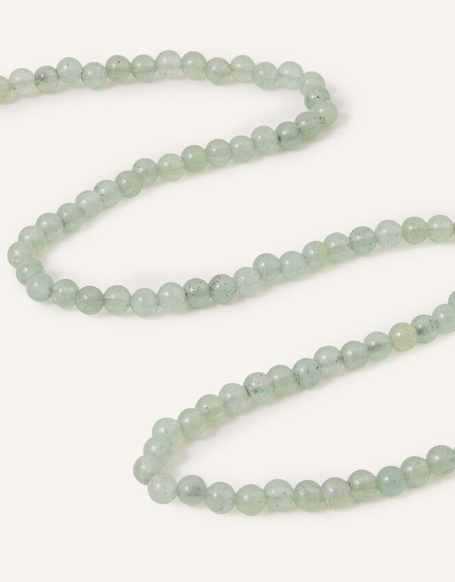 14ct Gold-Plated Healing Stone Aventurine Beaded Necklace, , large