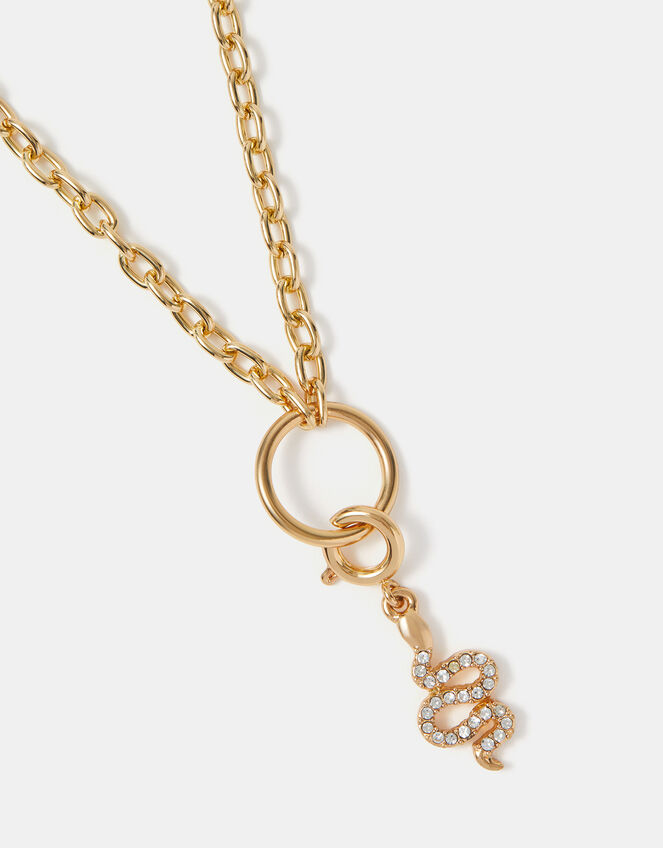 Diamanté Snake Jewellery Charm, , large