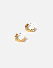 Gold-Plated Grecian Heart Earrings, , large