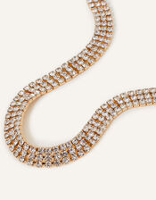 Wide Crystal Cupchain Choker, , large
