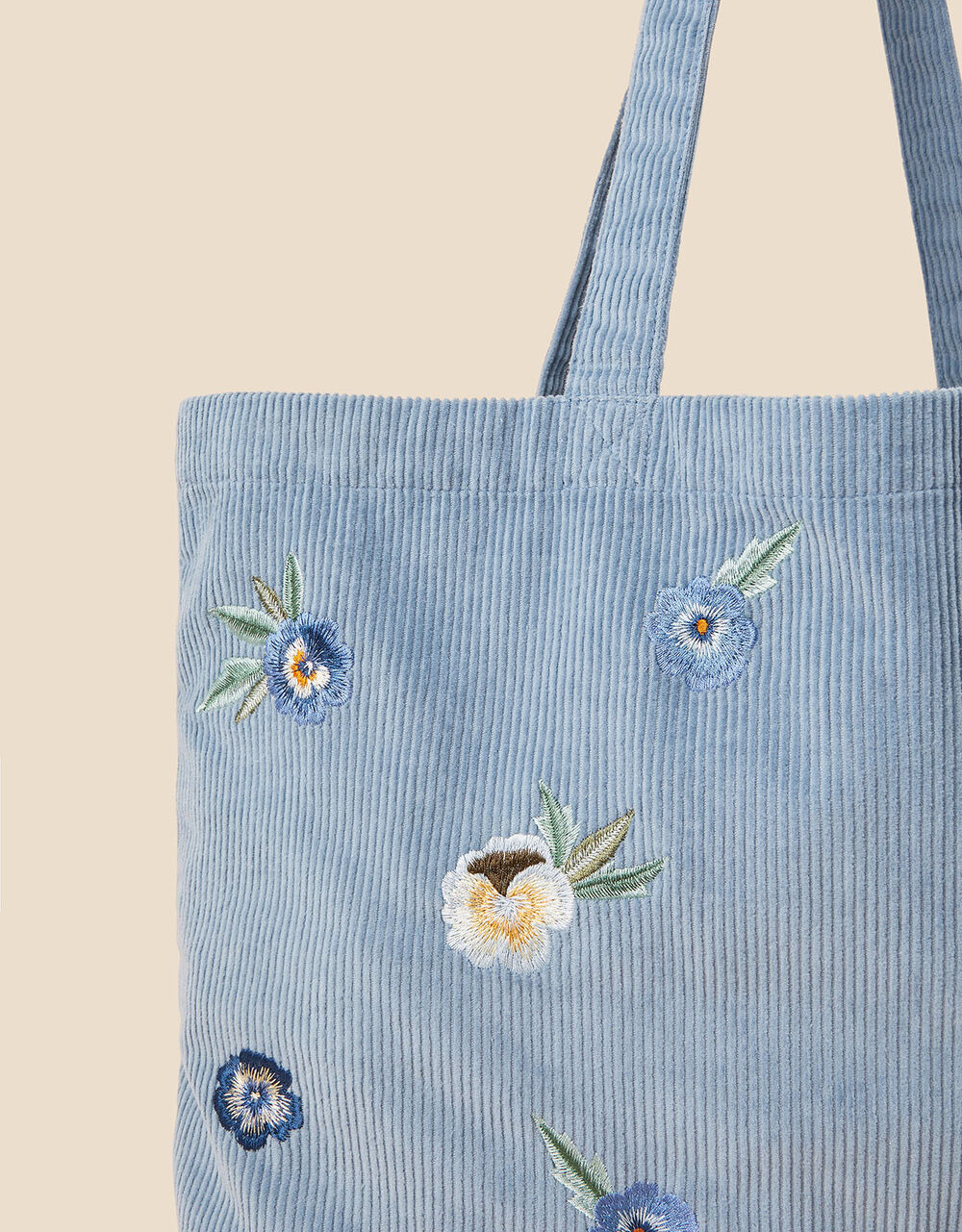Embroidered Floral Cord Shopper Bag Tote & Shopper bags Accessorize UK