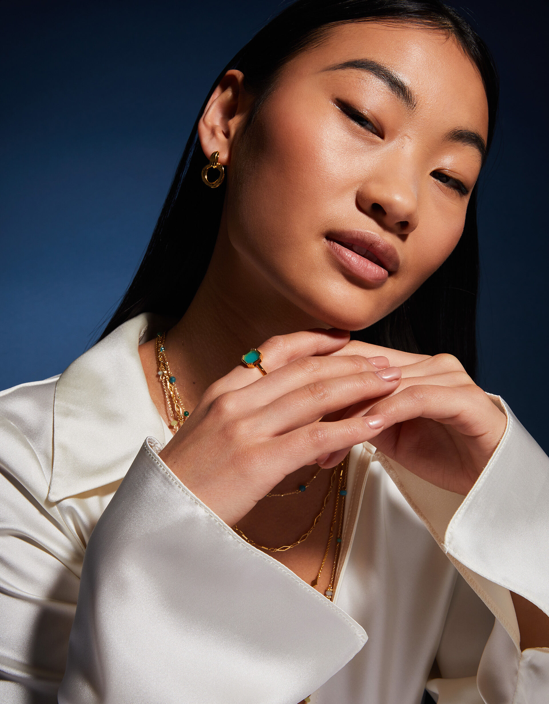 Diamond & Quartz 14k Gold 200Hz Ring