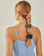 3-Pack Corduroy Hair Scrunchies, , large
