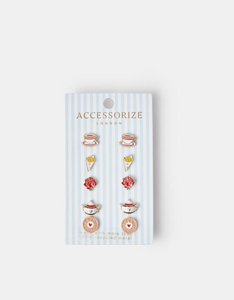 5-Pack London Food Stud Earrings, , large