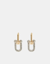 Mixed Metal Carabiner Drop Earrings, , large