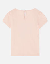 Girls Tropical Heart T-Shirt, Pink (PINK), large