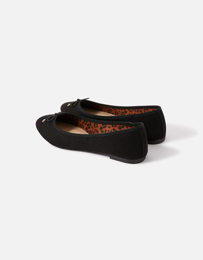 Simple Bow Ballerina Flats, Black (BLACK), large