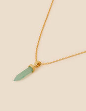 14ct Gold-Plated Aventurine Shard Pendant Necklace, , large