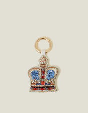 Embellished London Crown Keyring, , large