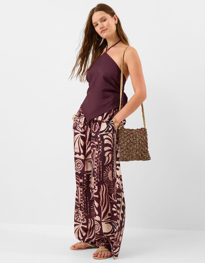 Halter Scarf Top, Purple (PURPLE), large